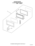 DOOR PARTS Diagram and Parts List for IMH2205AS0  Whirlpool Microwave