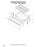 DRAWER & BROILER PARTS Diagram and Parts List for WFE374LVQ1  Whirlpool Range