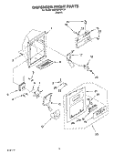 DISPENSER FRONT Diagram and Parts List for 4KSRS27CHT01  KitchenAid Refrigerator
