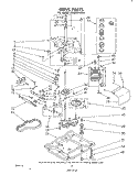 DRIVE Diagram and Parts List for LC4500XMW0  Whirlpool Washer