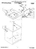 TOP AND CABINET, LIT/OPTIONAL Diagram and Parts List for KAWE667BWH0  KitchenAid Washer