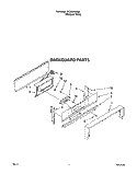 BACKGUARD Diagram and Parts List for SF330PEWQ3  Whirlpool Range