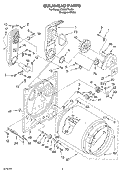 BULKHEAD Diagram and Parts List for CGDS774JQ1  Crosley Dryer