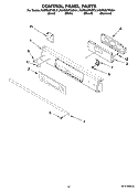 CONTROL PANEL PARTS, OPTIONAL PARTS (NOT INCLUDED) Diagram and Parts List for KGRS807SBL01  KitchenAid Range
