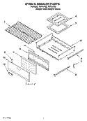 OVEN & BROILER PARTS Diagram and Parts List for TGP314TQ0  Estate Range