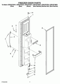 FREEZER DOOR PARTS Diagram and Parts List for KSRK25FVMS01  KitchenAid Refrigerator