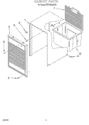 CABINET Diagram and Parts List for BPDH2500AS1  KitchenAid Dehumidifier