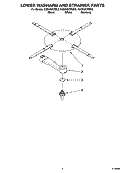 LOWER WASHARM AND STRAINER PARTS Diagram and Parts List for KUDK02CRWH3  KitchenAid Dishwasher