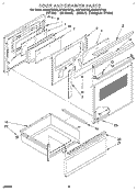 DOOR AND DRAWER Diagram and Parts List for RF376PXYN2  Whirlpool Range