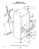 CABINET Diagram and Parts List for ET14DCXLWR1  Whirlpool Refrigerator