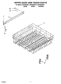 UPPER RACK AND TRACK PARTS Diagram and Parts List for KUDC02IRWH1  KitchenAid Dishwasher
