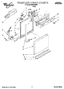 FRAME AND CONSOLE Diagram and Parts List for DP8500XBN1  Whirlpool Dishwasher