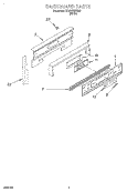 BACKGUARD Diagram and Parts List for SF370PEWW5  Whirlpool Range