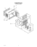 CABINET Diagram and Parts List for ACU102XX1  Whirlpool Air Conditioner