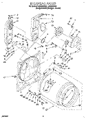 BULKHEAD Diagram and Parts List for LGC6848AZ2  Whirlpool Dryer