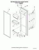 REFRIGERATOR DOOR PARTS Diagram and Parts List for ED5LHAXWS07  Whirlpool Refrigerator