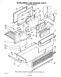 OVEN DOOR AND DRAWER Diagram and Parts List for RF4400XLW2  Whirlpool Range