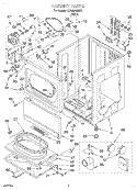 SECTION Diagram and Parts List for CEW2790EW0  Whirlpool Dryer
