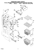 FREEZER LINER PARTS Diagram and Parts List for KSRL25FRWH03  KitchenAid Refrigerator