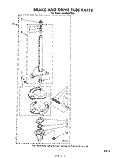 BRAKE AND DRIVE TUBE Diagram and Parts List for LA3300XPW3  Whirlpool Washer