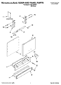 DOOR AND PANEL PARTS Diagram and Parts List for KUDL02IRBS1  KitchenAid Dishwasher