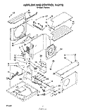AIRFLOW AND CONTROL Diagram and Parts List for X18004A0  Roper Air Conditioner