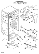LINER PARTS Diagram and Parts List for ET8GTKXKQ02  Whirlpool Refrigerator