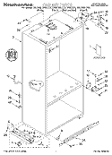 CABINET, LITERATURE Diagram and Parts List for KBLP36MHS00  KitchenAid Refrigerator