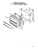 FREEZER DOOR Diagram and Parts List for 8ET18ZKXXG00  Whirlpool Refrigerator