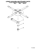 LOWER WASHARM AND STRAINER PARTS Diagram and Parts List for KUDS03STWH2  KitchenAid Dishwasher