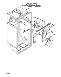 LINER Diagram and Parts List for RT18BKXBW00  Roper Refrigerator