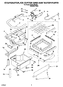 EVAPORATOR ICE CUTTER GRID AND WATER PARTS Diagram and Parts List for KUIA18NNJS6  KitchenAid Ice Maker