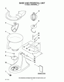 BASE AND PEDESTAL UNIT Diagram and Parts List for 5KSM150PSERI4  KitchenAid Mixer