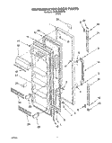 REFRIGERATOR DOOR Diagram and Parts List for 3XARG496WP00  Whirlpool Refrigerator