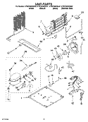 UNIT Diagram and Parts List for KTRC22KKBT01  KitchenAid Refrigerator