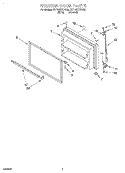 FREEZER DOOR Diagram and Parts List for 7ET18ZKXDN00  Whirlpool Refrigerator