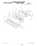 CONTROL PANEL, LITERATURE Diagram and Parts List for KEBI241YWH3  KitchenAid Wall Oven
