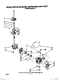 BRAKE, CLUTCH, GEARCASE, MOTOR AND PUMP Diagram and Parts List for LA8200XWW1  Whirlpool Washer
