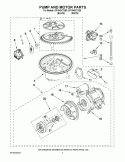 PUMP AND MOTOR PARTS Diagram and Parts List for DP1040XTXB0  Whirlpool Dishwasher