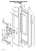 REFRIGERATOR DOOR PARTS Diagram and Parts List for KSSO42QMB03  KitchenAid Refrigerator