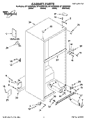 CABINET PARTS Diagram and Parts List for GT1SHWXPS02  Whirlpool Refrigerator