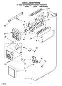 ICEMAKER PARTS Diagram and Parts List for GR2FHMXPQ03  Whirlpool Refrigerator
