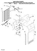 AIR FLOW PARTS Diagram and Parts List for KSCS23FTBT00  KitchenAid Refrigerator