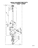 BRAKE AND DRIVE TUBE Diagram and Parts List for LSV9355AN0  Whirlpool Washer
