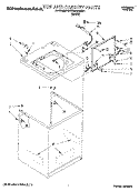 TOP AND CABINET, LIT/OPTIONAL Diagram and Parts List for KAWE870BWH1  KitchenAid Washer