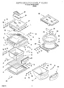 REFRIGERATOR SHELF Diagram and Parts List for 3XKGN7050F01  Whirlpool Refrigerator