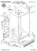CABINET, LITERATURE Diagram and Parts List for 4KSRS27QFW01  KitchenAid Refrigerator