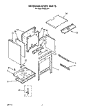 EXTERNAL OVEN Diagram and Parts List for FGS385VL1  Whirlpool Range
