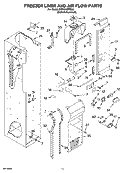 FREEZER LINER AND AIR FLOW PARTS Diagram and Parts List for KSSO48FMX02  KitchenAid Refrigerator
