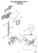 FILL AND OVERFILL PARTS Diagram and Parts List for KUDL01ILBS3  KitchenAid Dishwasher